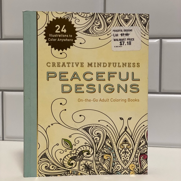 💚3/20$5/25💚Creative Mindfulness:Peaceful Designs On the go Adult Coloring Book - Picture 5 of 5